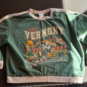 Green Ski Vermont Sweater